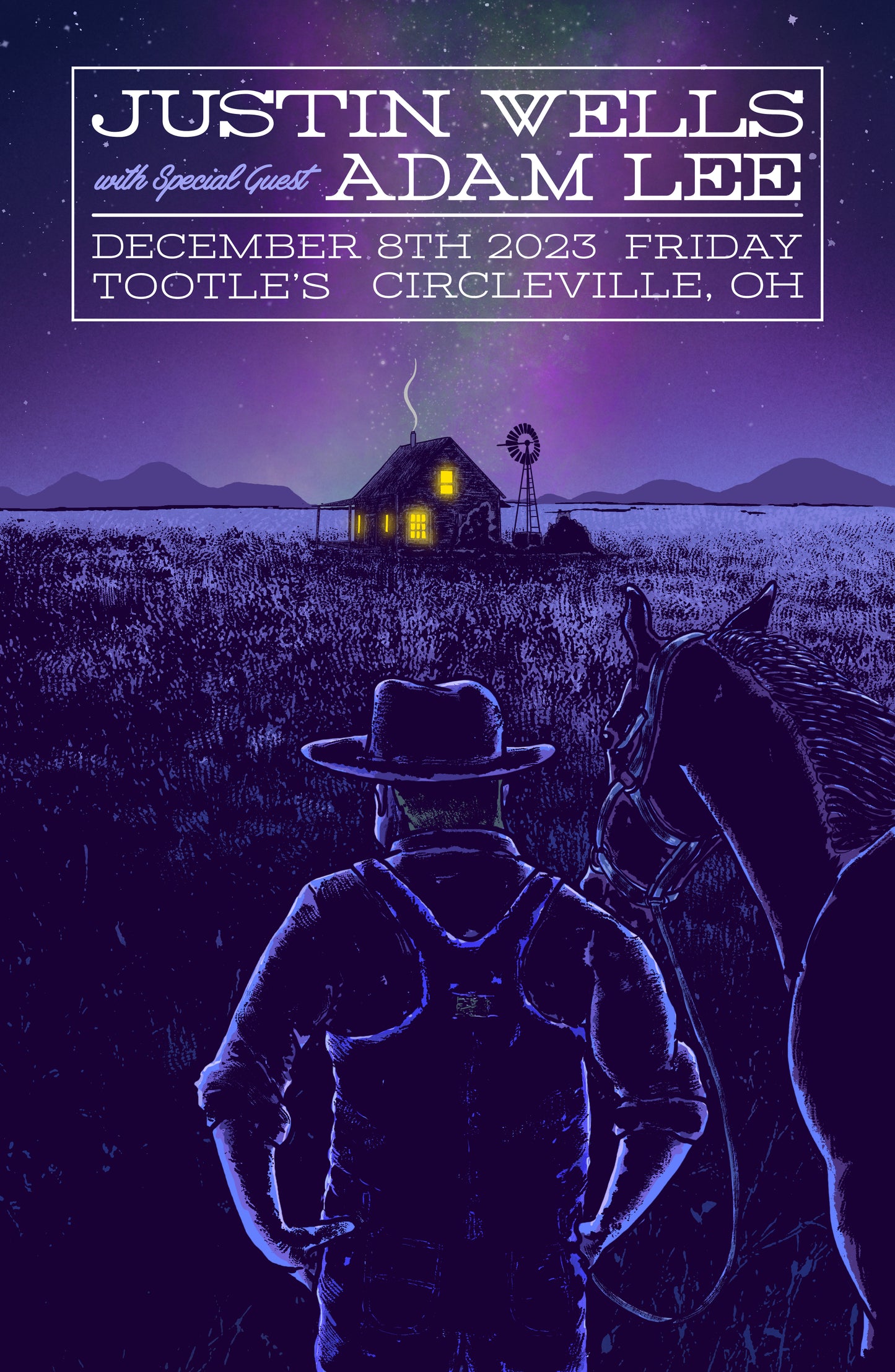 SIGNED JW x Tootle's 12.8.23 Tour Poster