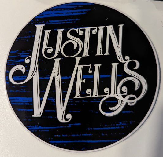 Justin Wells Blue Moon Logo Sticker