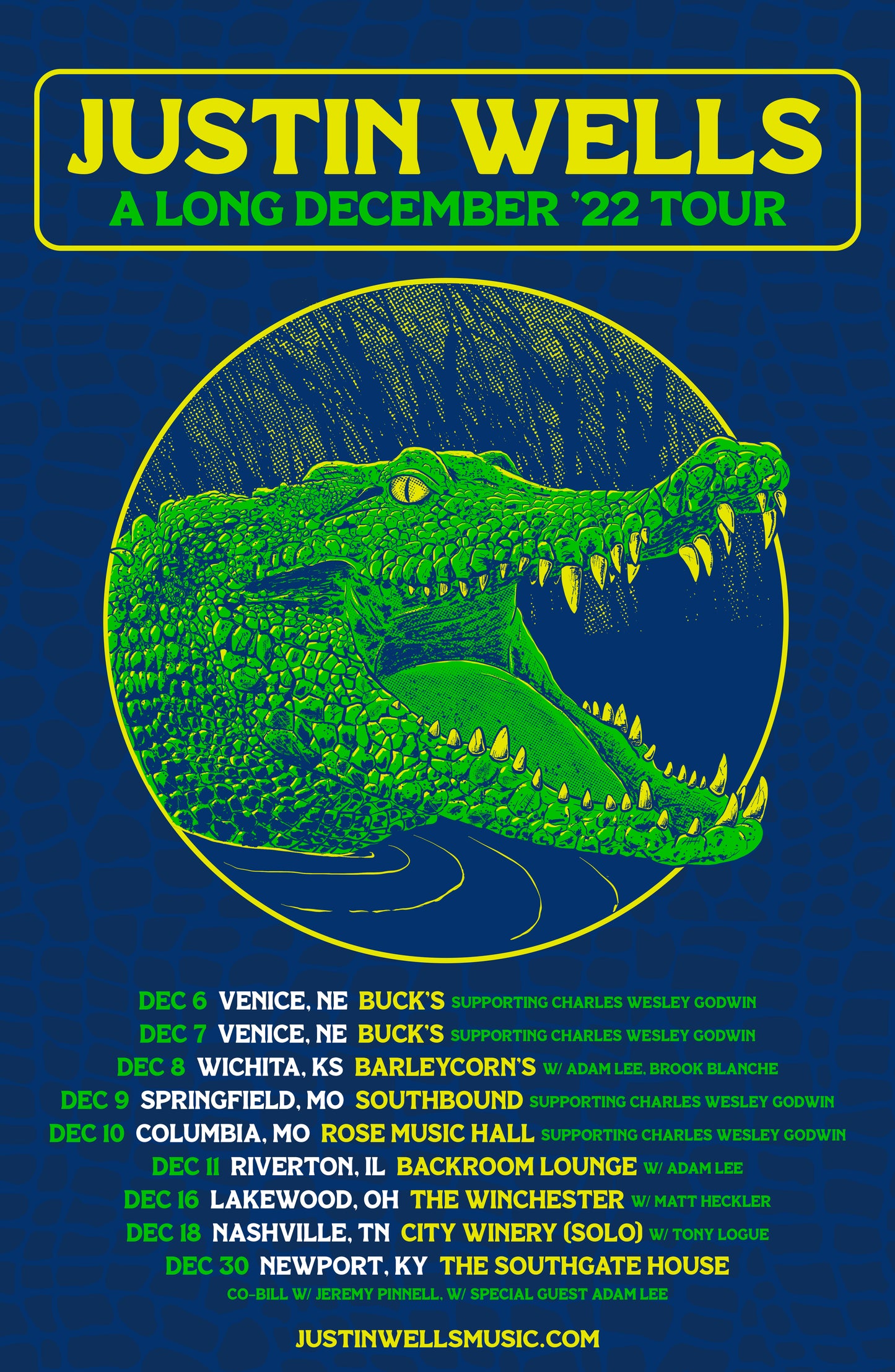 SIGNED JW A Long December 2022 Tour Poster