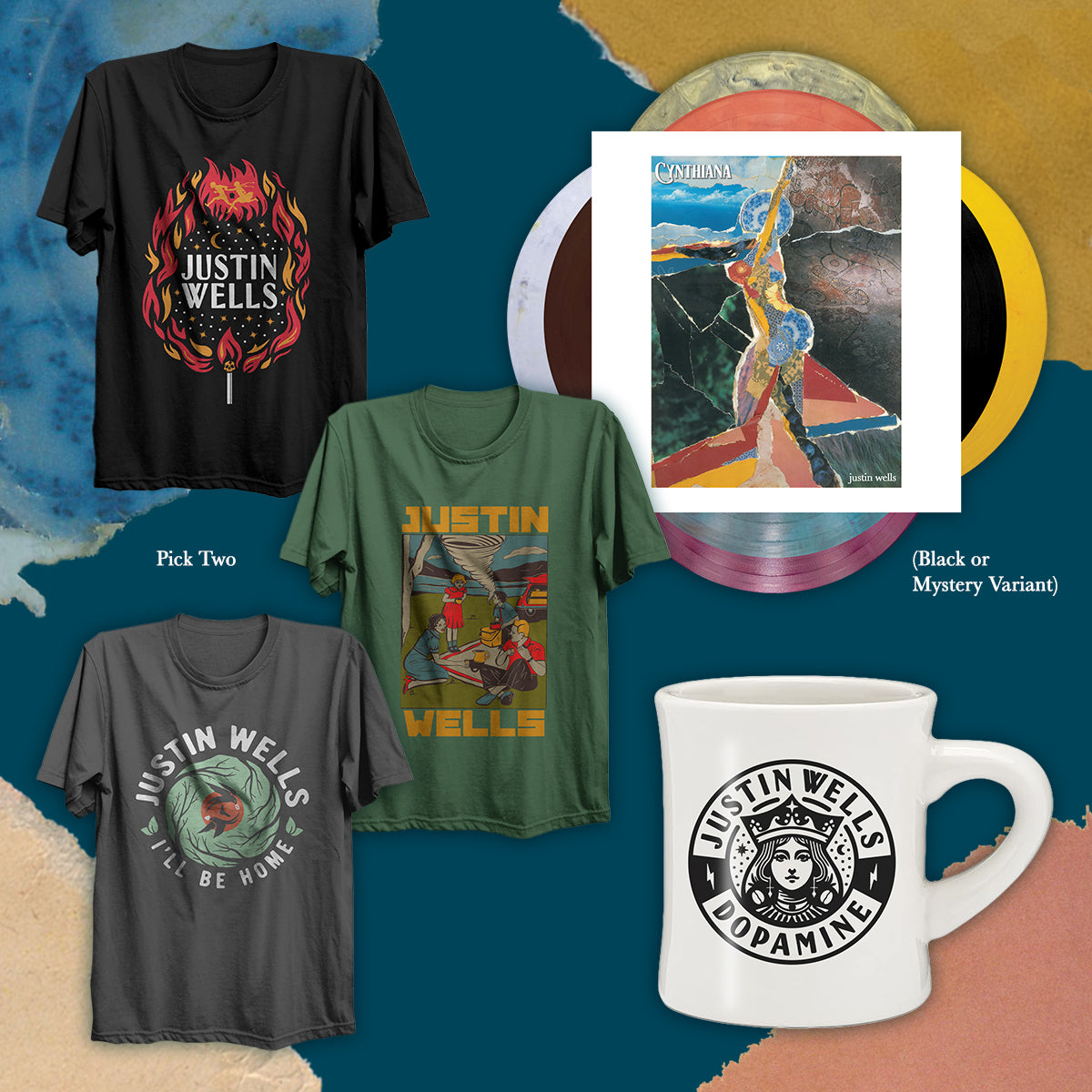 Justin Wells - Cynthiana Preorder (Vinyl + 2 Shirts + Mug Bundle)