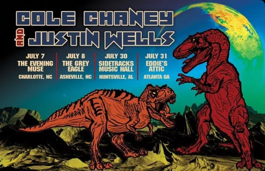 🦖🦖 Tour Poster w Cole Chaney, Limited to 20, signed